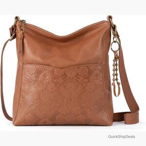 Leather Crossbody Bag with Adjustable Strap and Multiple Pockets